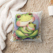 Coussin Maman et bébé grenouille (Couverture)
