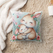 Coussin Maman et bébé lapin (Couverture)