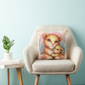 Coussin Maman et bébé Lion (Chaise)