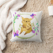 Coussin Maman et bébé lynx/wildcat (Couverture)