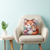 Coussin Maman et bébé renard (Chaise)
