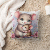 Coussin Maman et bébé souris (Couverture)
