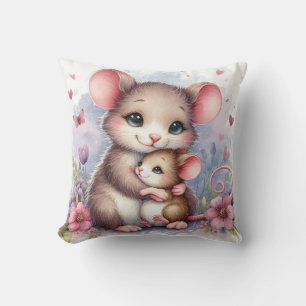 Coussin Maman et bébé souris