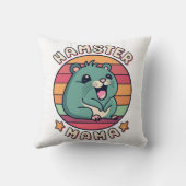 Coussin Maman hamster mignon kawaii rongeur mère (Verso)