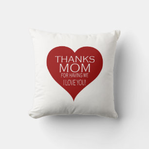 Coussin MAMAN MERCI POUR M'AVOIR typographie