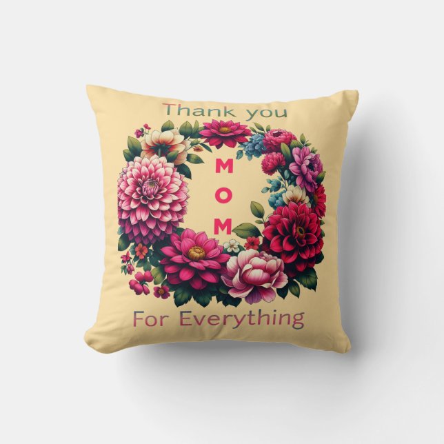 Coussin "Maman Merci pour tout." (Recto)
