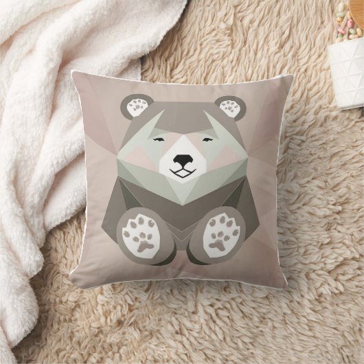 Coussin Maman Ours Moderne Géométrique (Couverture)