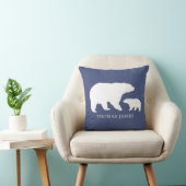 Coussin Maman Ourson Bleu (Chaise)