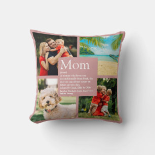Coussin Maman personnalisée Définition 4 Photo Blush Pink