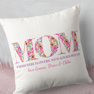 Coussin Maman Poème Si Les Maman Étaient Fleurs Lettres Fl