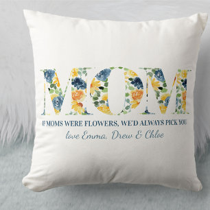 Coussin Maman Poème Si Maman Était Fleurs - Lettres Floral
