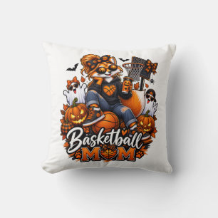 Coussin Maman renard de basket-ball Halloween – Maman de h