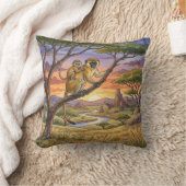 Coussin Maman singe et bébé Animaux de safari (Couverture)