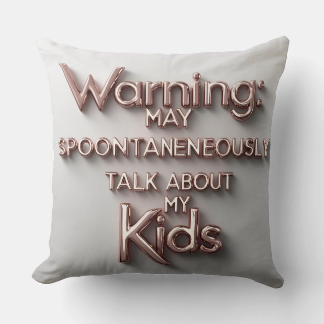 Coussin Maman Talk Alert - Liquid Metal 3D (Recto)
