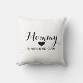 Coussin Maman tendance Maman, Enfants Noms de la fête des  (Recto)