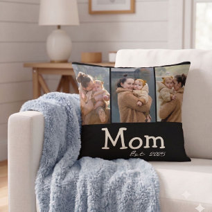 Coussin Maman Texte Gras Amusant 3 Photo Noir