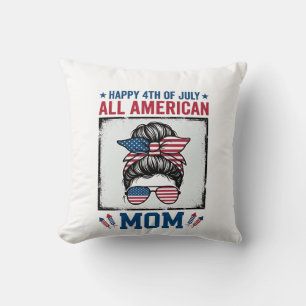 Coussin Maman tout ce qu'il y a de plus américain tenue de