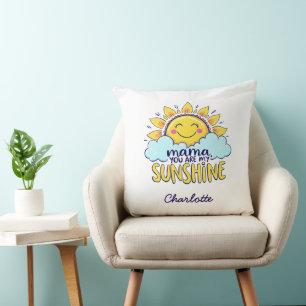 Coussin Maman, Tu Es Mon Soleil Fête des Mères mignonnes
