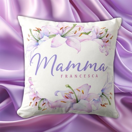 Coussin Mamma Lilies - Cadeau personnalisé