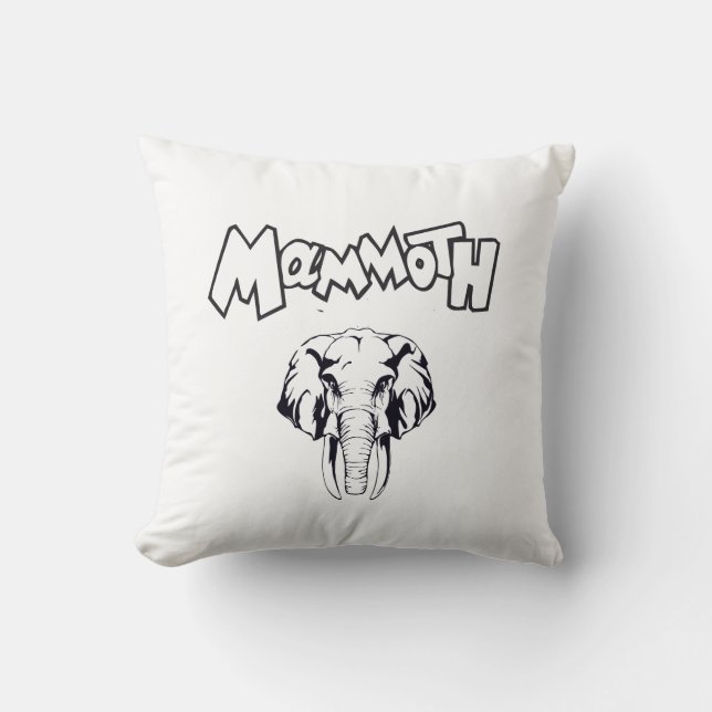 Coussin Mammifère laineux Période de glace animale préhist (Recto)