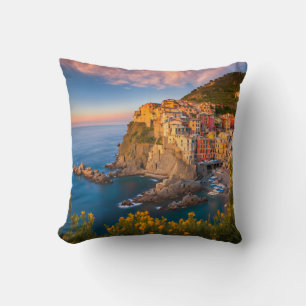 Coussin Manarola Cinque Terre Italie Côte de la mer Médite