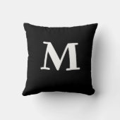 Coussin Manchette Manchot Mignon en Noir et Blanc (Verso)