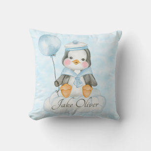 Coussin Manchot Bleu Garçon Bébé