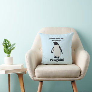 Coussin Manchot S'il Vous Plaît M'Apprendre À Voler Mancho