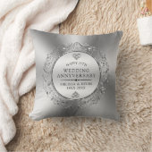 Coussin Mandala à fleurs mariages en argent (Couverture)