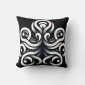 Coussin Mandala abstrait géométrique sacré Zen minimal (Recto)