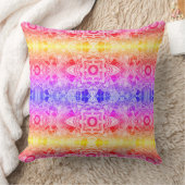 Coussin Mandala arabesque en violet, jaune et rose (Couverture)