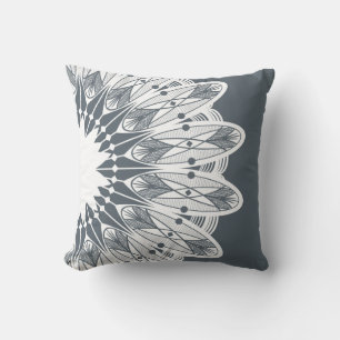 Coussin Mandala blanc moderne