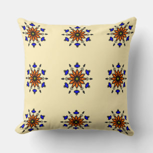 Coussin Mandala bleu royal