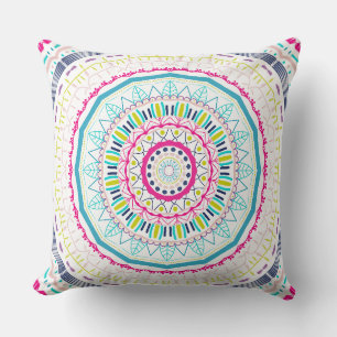 Coussin mandala coloré