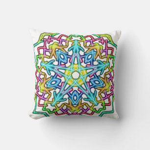 Coussin Mandala coloré Abstrait