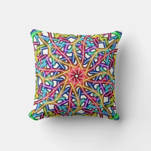 Coussin Mandala coloré Abstrait