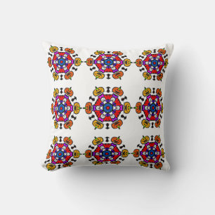 Coussin Mandala de citrouille effrayant