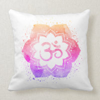 Mandala de fleur d'Ombre Lotus de symbole d'OM de