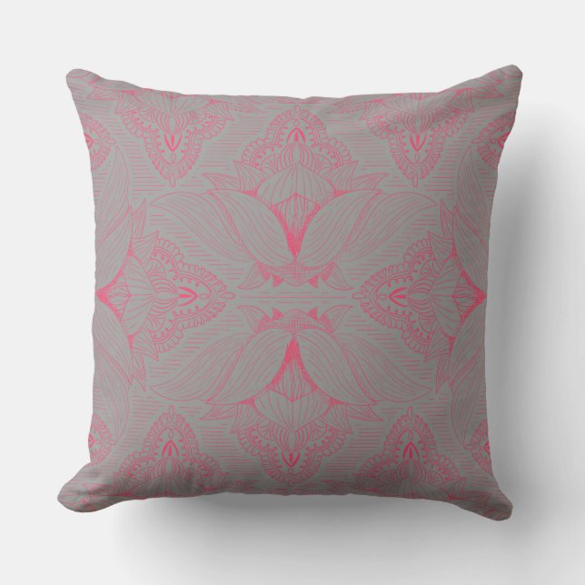 Coussin Mandala de fleurs 5 (Recto)