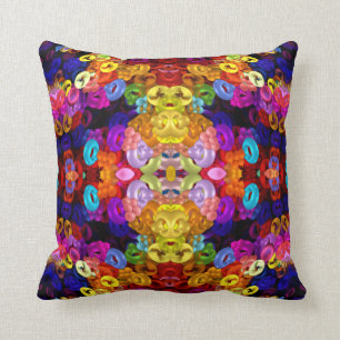 Coussin Mandala de Jaune-Ange-Insecte