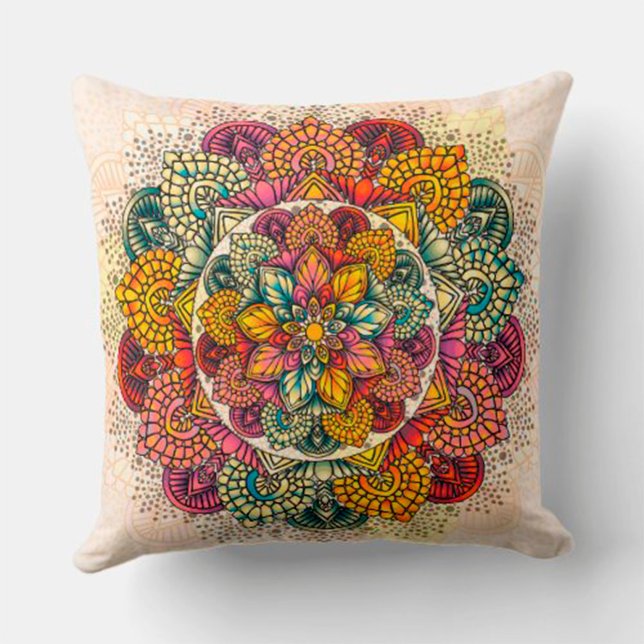 Coussin Mandala des fleurs (Créateur téléchargé)