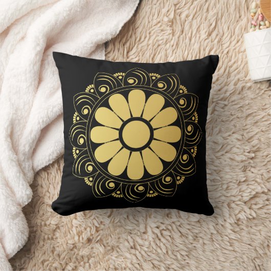Coussin Mandala d'or (Couverture)
