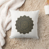 Coussin Mandala d'or et de marine (Couverture)