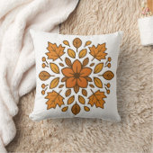 Coussin Mandala fleur d'automne (Couverture)