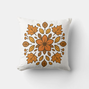 Coussin Mandala fleur d'automne
