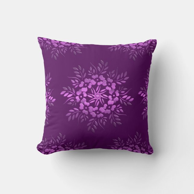 Coussin Mandala. floral ethnique (Recto)