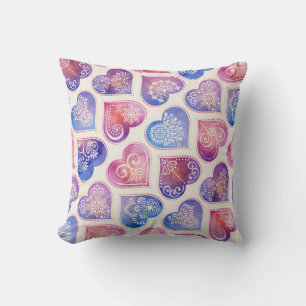 Coussin Mandala Hearts Motif