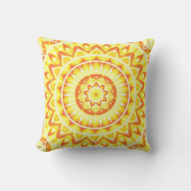 Mandala Jaune Décoratif Bohème Lumineux