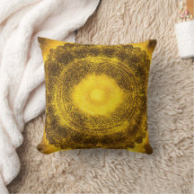 Mandala jaune du chakra du plexus solaire