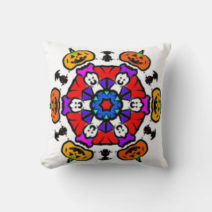 Coussin Mandala Lueur de Citrouille